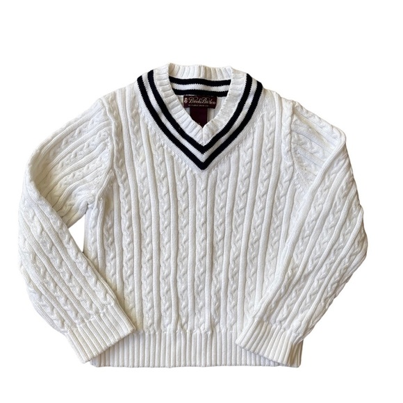 Brooks Brothers Other - Brooks Brothers Cable Tennis Sweater 100% Cotton